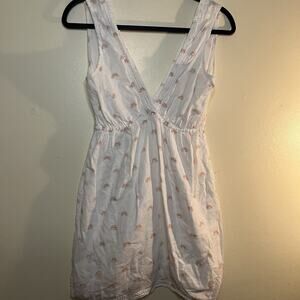 Kerry Cassill Dress Size 2  V Neck Dress Lined Women’s 100 % Cotton Sundress